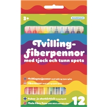 Tvillingfiberpennor 12 st