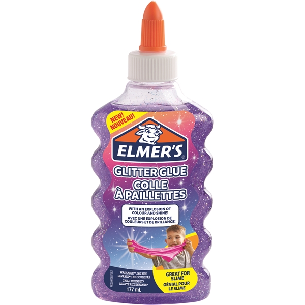 Elmers Glitterlim 177ml lila