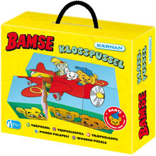 Klosspussel i Trä 6 Bitar Bamse