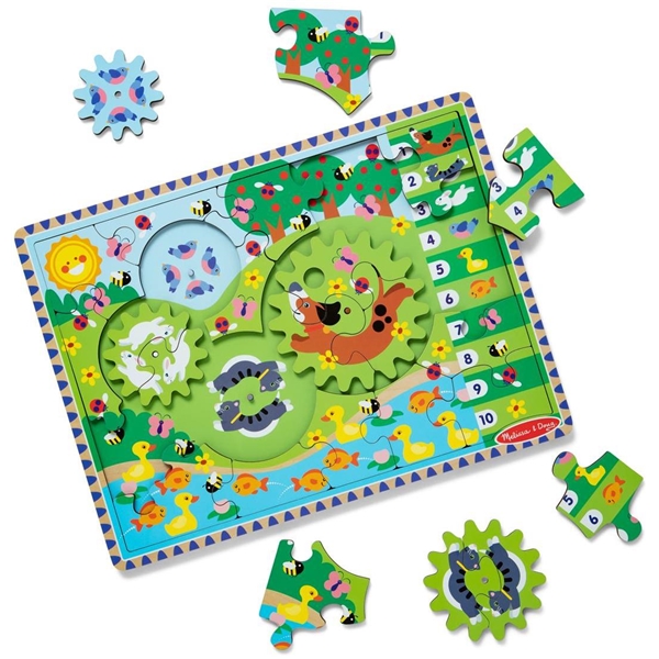 Wooden Gear Puzzle Animal Chase I-Spy (Bild 2 av 3)