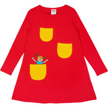 104 cl - Pippi Basic Klänning Röd