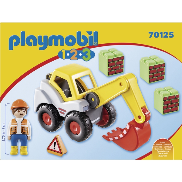 70125 Playmobil 1.2.3 Grävskopa (Bild 2 av 4)