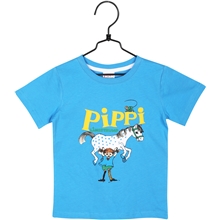 122-128 cl - Pippi T-Shirt Blå