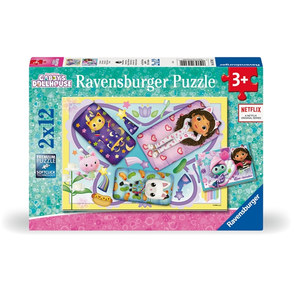 Pussel 2 x 12 Bitar Gabby's Dollhouse (Bild 1 av 3)