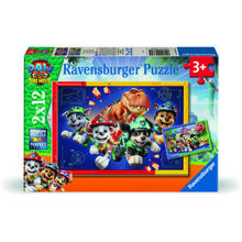 Pussel 2 x 12 Bitar Paw Patrol 3 Dino Movie