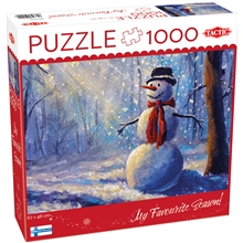 Pussel 1000 Bitar Happy Snowman