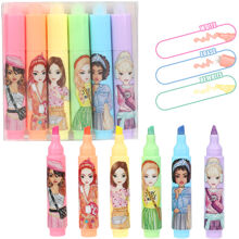 TOPModel Suddbara Mini Highlighterpennor, 6-p