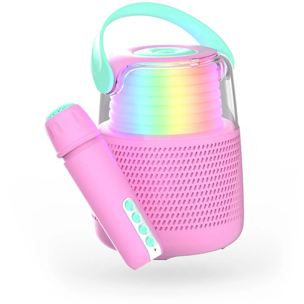 Högtalare Karaoke Kit Mic LED Rosa (Bild 2 av 9)