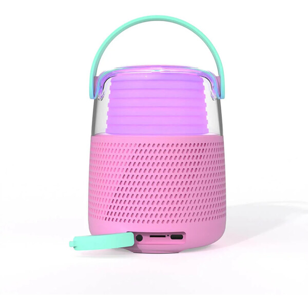 Högtalare Karaoke Kit Mic LED Rosa (Bild 3 av 9)