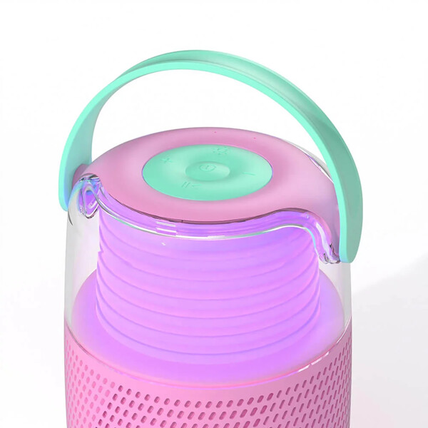 Högtalare Karaoke Kit Mic LED Rosa (Bild 4 av 9)