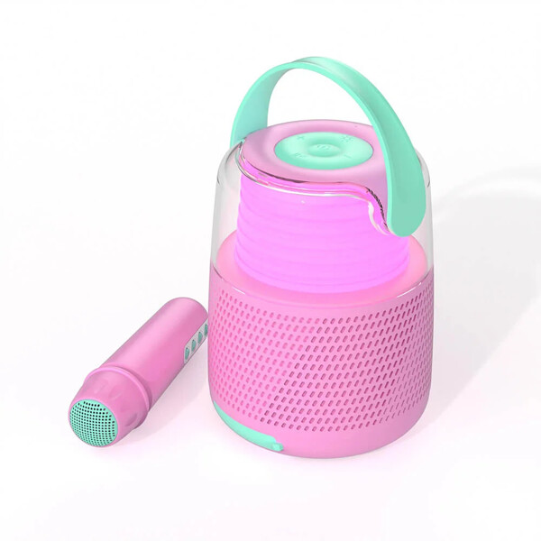 Högtalare Karaoke Kit Mic LED Rosa (Bild 5 av 9)
