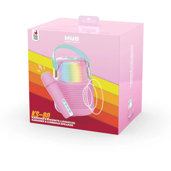 Högtalare Karaoke Kit Mic LED Rosa (Bild 9 av 9)