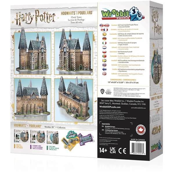 Wrebbit 3D Pussel Harry Potter Hogwarts Klocktorn (Bild 4 av 4)